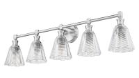Five Light Vanity by Z-Lite - Auden Collection, Brushed Nickel Finish - 7704-5V-BN
