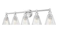Five Light Vanity by Z-Lite - Auden Collection, Brushed Nickel Finish - 7704-5V-BN