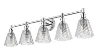 Five Light Vanity by Z-Lite - Auden Collection, Chrome Finish - 7704-5V-CH