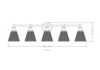 Five Light Vanity by Z-Lite - Auden Collection, Chrome Finish - 7704-5V-CH