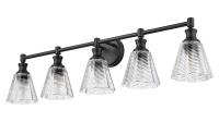 Five Light Vanity by Z-Lite - Auden Collection, Matte Black Finish - 7704-5V-MB