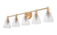 Five Light Vanity by Z-Lite - Auden Collection, Modern Gold Finish - 7704-5V-MGLD