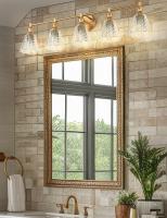 Five Light Vanity by Z-Lite - Auden Collection, Modern Gold Finish - 7704-5V-MGLD