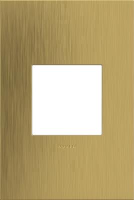 Legrand - AWC1G2BSB4 - adorne - One-Gang Screwless Wall Plate - Brushed Satin Brass