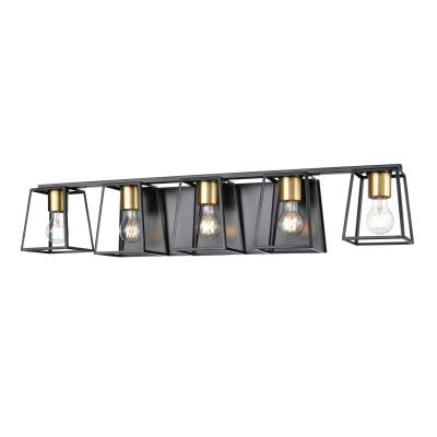 5752304 Five Light Vanity The Factory 5752304 Five Light Vanity The Factory, Five Light Vanity Fixture Black
