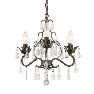 Crystorama - 4534-EB-CL-MWP - Paris Market - Three Light Mini Chandelier - English Bronze