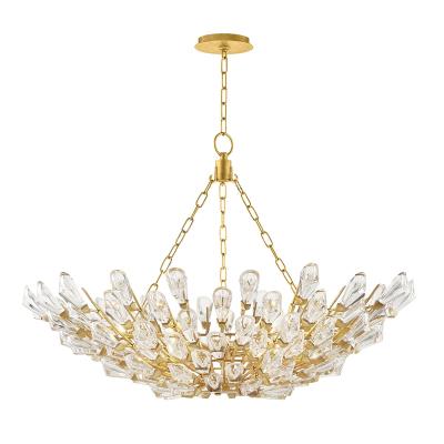 12 Light Chandelier - Gold Leaf