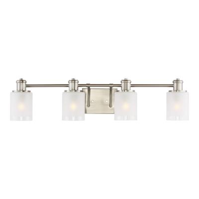Chrome Artcraft Lighting Crescent Street 4-Light Bathroom Vanity Light Chrome Artcraft Lighting Crescent Street 4-Light Bathroom Vanity Light
