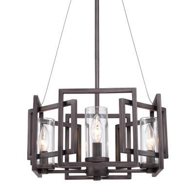 Four Light Pendant - Gunmetal Bronze