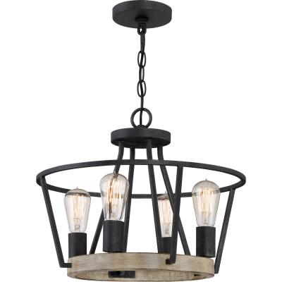 Quoizel - BRT2817GK - Brockton - Four Light Pendant - Grey Ash