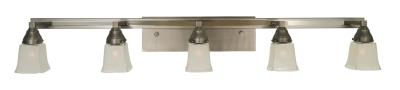 Framburg - 4775 SP/PN - Mercer - Five Light Wall Sconce - Satin Pewter with Polished Nickel