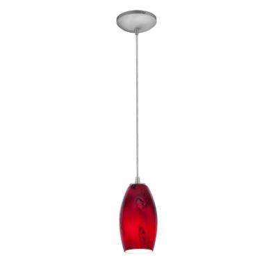 Access - 28011-3C-BS/RUSKY - Merlot - LED Pendant - Brushed Steel