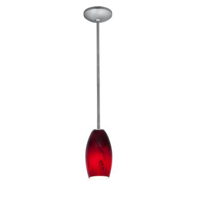 Access - 28011-3R-BS/RUSKY - Merlot - LED Pendant - Brushed Steel