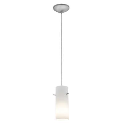 Cylinder - LED Pendant - Brushed Steel