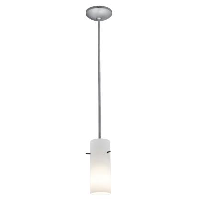 Cylinder - LED Pendant - Brushed Steel