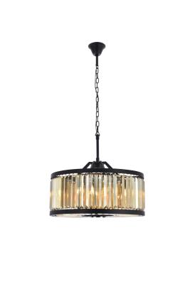 Elegant Lighting - 1233D28MB-GT/RC - Chelsea - Eight Light Chandelier - Matte Black