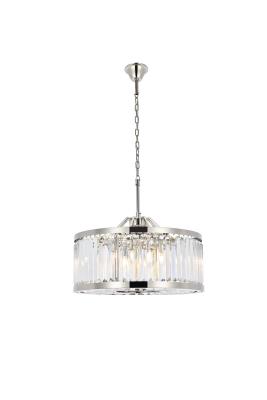 Elegant Lighting - 1233D28PN/RC - Chelsea - Eight Light Chandelier - Polished Nickel