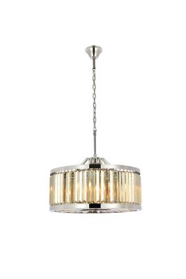 Elegant Lighting - 1233D28PN-GT/RC - Chelsea - Eight Light Chandelier - Polished Nickel