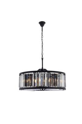 Elegant Lighting - 1233D35MB-SS/RC - Chelsea - Ten Light Chandelier - Matte Black