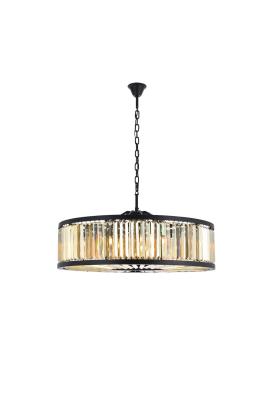 Elegant Lighting - 1233G43MB-GT/RC - Chelsea - Ten Light Chandelier - Matte Black