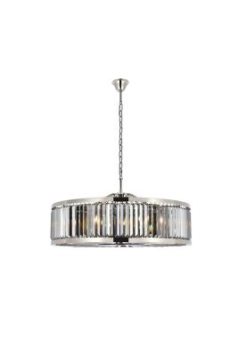 Elegant Lighting - 1233G43PN-SS/RC - Chelsea - Ten Light Chandelier - Polished Nickel