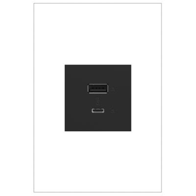 Legrand - ARUSB2AC6G4 - adorne - Ultra-Fast USB Type-A/C Outlet Module - Graphite