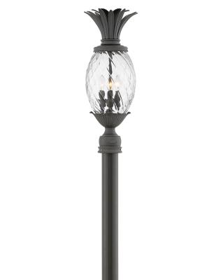 LED Post Top or Pier Mount Lantern - Museum Black