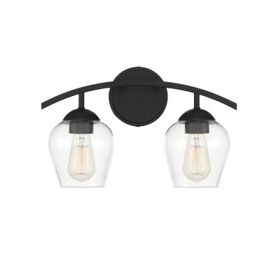 Capital 8302MB-128 Baxter Vanity, 2-Light 200 Total Watts, Matte Black