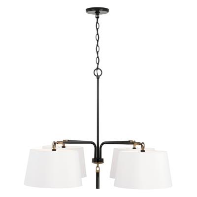 Mid Chandeliers Stewart Lighting Mid Chandeliers Stewart Lighting, Stewart 3 Light Chandelier With Drum Shader