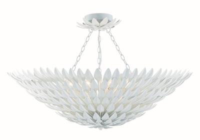 Crystorama - 519-MT_CEILING - Broche - Eight Light Semi Flush Mount - Matte White