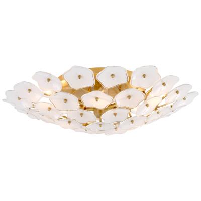 Visual Comfort Signature - KS 4066SB-CRE - Leighton - LED Flush Mount - Soft Brass