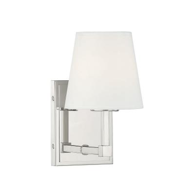 MER M90071PN Meridian One Light Wall Sconce Polished Nickel (1) 60.00W E-12 Bulbs Not Included 5.50IN W X 9.50IN H
