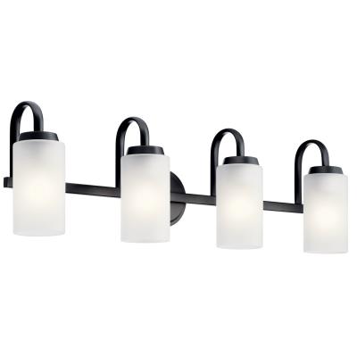 Kichler 55088BK Kennewick 4 Light Vanity Light in Black