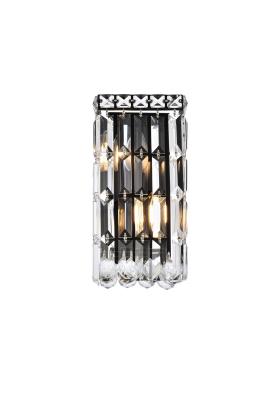 Elegant Lighting - V2032W6BK/RC - Two Light Wall Sconce - Black