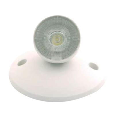 Single Head, Wide Lens, 1W LED - White