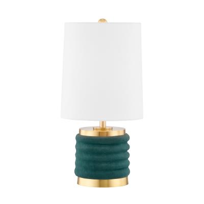 Mitzi HL561201-AGB/DTL Bethany Table Lamp, 1-Light 60 Watts, Aged Brass/Dark Teal Combo