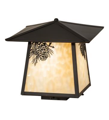 Meyda Tiffany Lighting 93336 Stillwater One Light Deck Light Outdoor Bronze/Dark