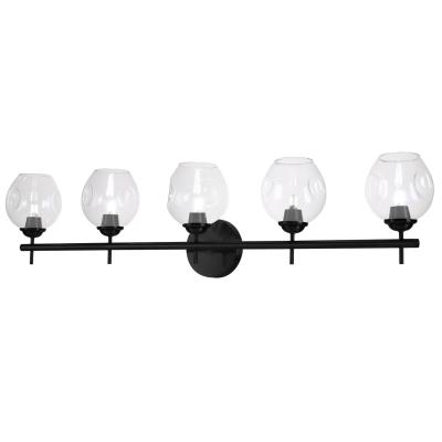 Bathroom Fixtures Five Lights Sun Lighting On Broadway Bathroom Fixtures Five Lights Sun, Five Light Vanity Fixture Black
