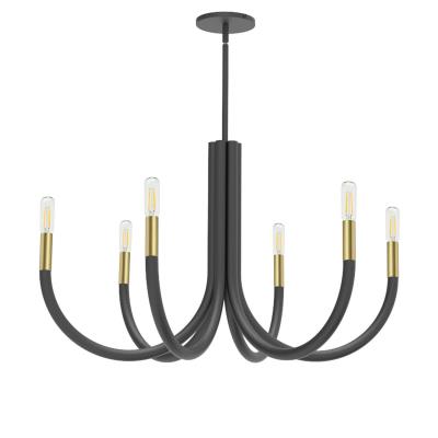 Dainolite 6LT Incandescent Chandelier, MB & AGB