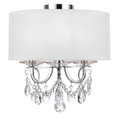 Three Light Semi Flush Mount - Polished Chrome