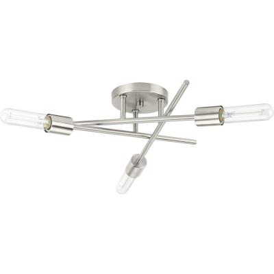 Progress Lighting - P350225-009 - Astra - Three Light Semi Flush Mount - Brushed Nickel