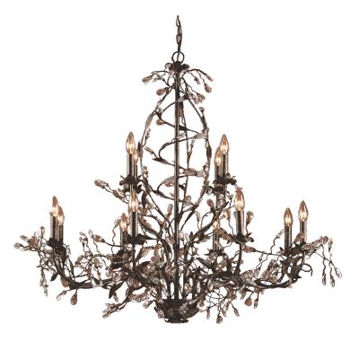 ELK Home - 8055/8+4 - Circeo - 12 Light Chandelier - Deep Rust