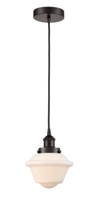Innovations Lighting 616-1PH-OB-G531 Oxford - 1 Light Mini Pendant in Traditional Style-8 Inches Tall and 7.5 Inches Wide, Choose Lamping Option: Incandescent, Shade Options: Matte White Glass