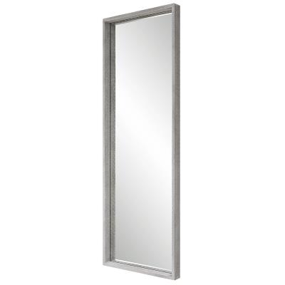 Uttermost Omega Contemporary Wood and Glass Oversized Mirror in Silver