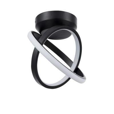 Dainolite 20W Semi-Flush, Matte Black w/White Silicone Diffuser