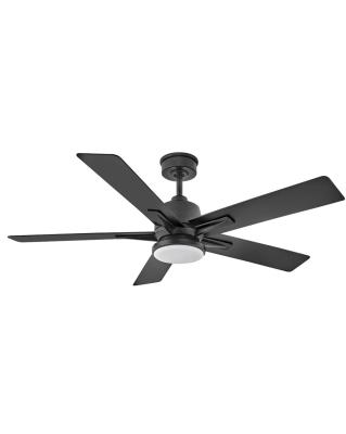 Hinkley Alta 52" Indoor/Outdoor Smart Ceiling Fan with Light + Remote - Integrated LED, Composite Fan Blades - Matte Black