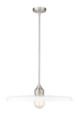 Z-Lite 820P24-BN Paloma - 1 Light Pendant In Modern Style-6.75 Inches Tall and 24 Inches Wide, Finish Color: Brushed Nickel, Glass Color: Gloss Opal