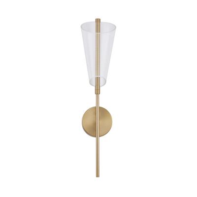 Kuzco Lighting WS62524-BG/LG Mulberry - 17W LED Wall Sconce-24.13 Inches Tall and 5.38 Inches Wide, Finish Color: Brushed Gold/Light Guide