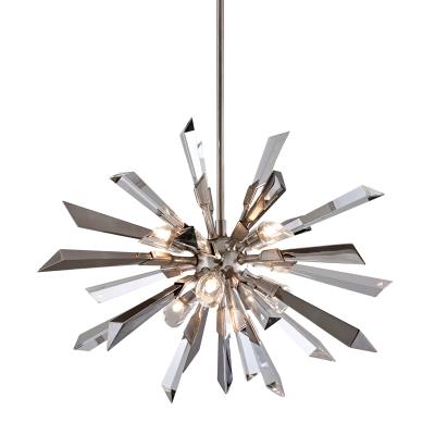 Corbett 140-46-WSL Inertia Chandelier, 6-Light 300 Total Watts, Warm Silver Leaf