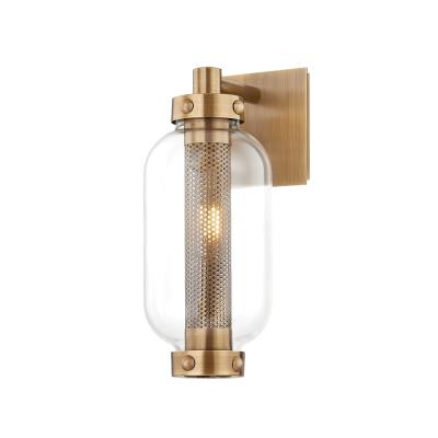 TRY B7034-PBR Troy Lighting One Light Outdoor Wall Sconce Patina Brass - Atwater (1) 4.00W E26 Bulbs Not Included 5.25IN L X 5.25IN W X 13.00IN H